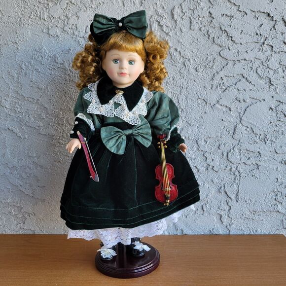 Victorian Collection Genuine Porcelain Doll Alice Ed-1995  By Melissa Jane - Picture 1 of 16